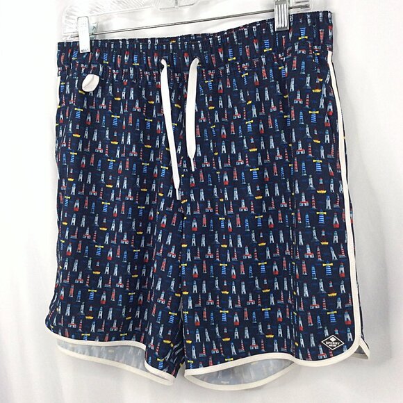 Sperry Swim Trunks Mens Size Medium Unlined Hybrid Pockets Drawstring Shorts - Picture 2 of 5